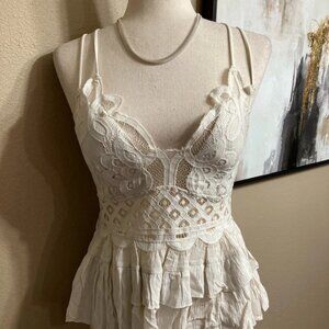 Crochet peplum top